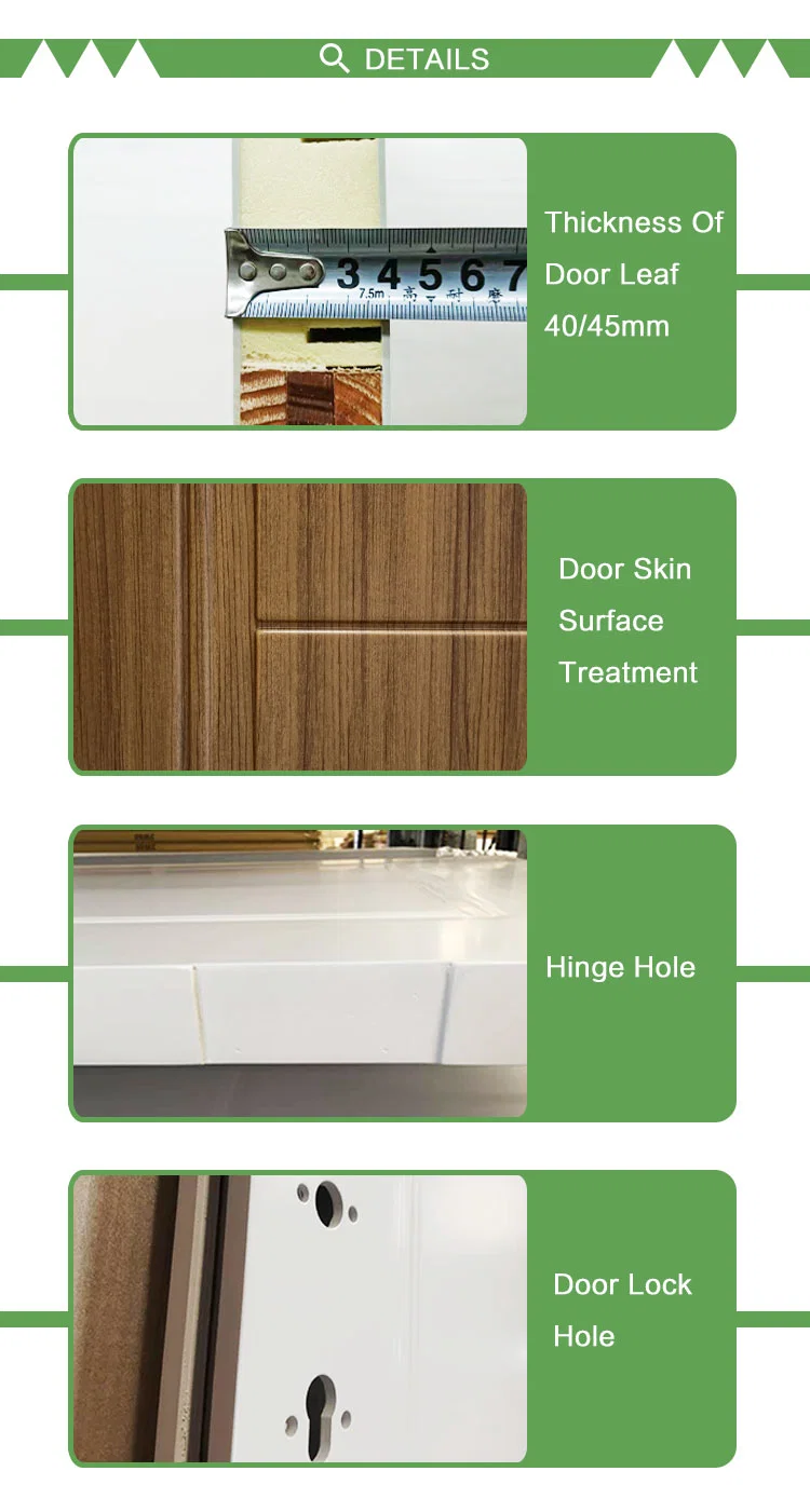 Factory Price Customized Composite Internal Room Wood WPC Interior Doors for Houses