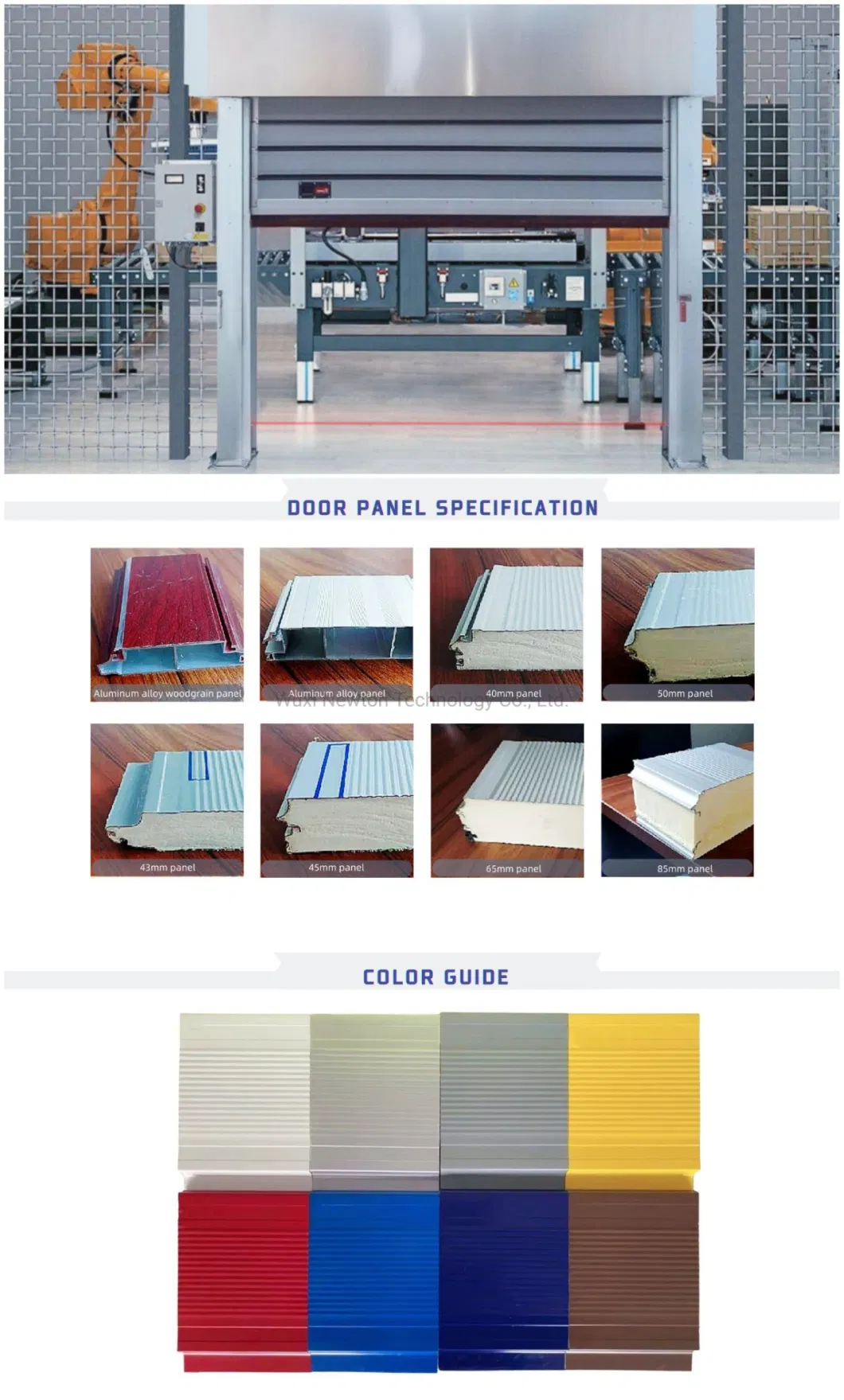 External Automatic High Density Excellent Safety Performance Double Layer Aluminum High Speed Roller Shutter Door