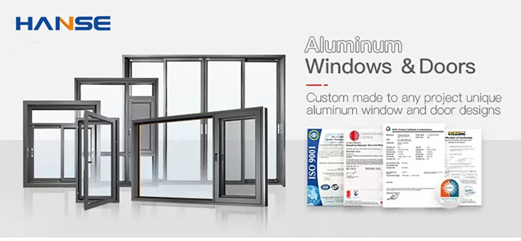 Modern Design Tempered Glass Aluminum Framed French Front Steel Swing Door Glass Door for Sale
