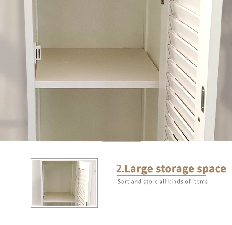 Large Capacity Storage and Storage of Household Living Room, Louvered Door Foyer Cabinet