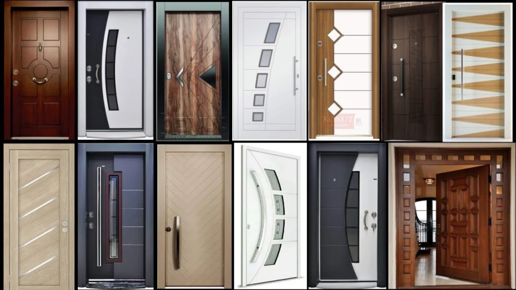 America Hot Sale Front Door Designs with Solid Wooden Materials