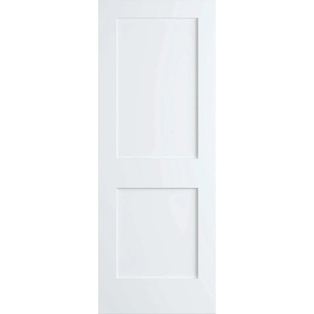 Solid White Painted Interior Doors Single Paneled Shaker Wood Door MDF Door