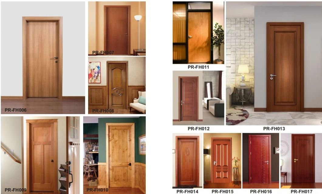 Prima Cheap Custom Composite Teak Modern Plywood Main Internal Room Flush Panel Fire Rated MDF Timber WPC Solid Interior Hard PVC Wooden Door
