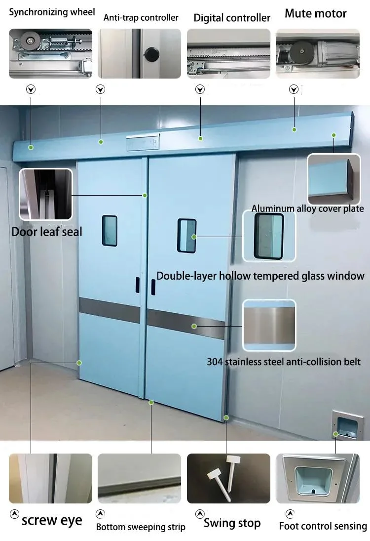 New Automatic Ot Room Hermetic Sliding Airtight Sliding Door for Hospital