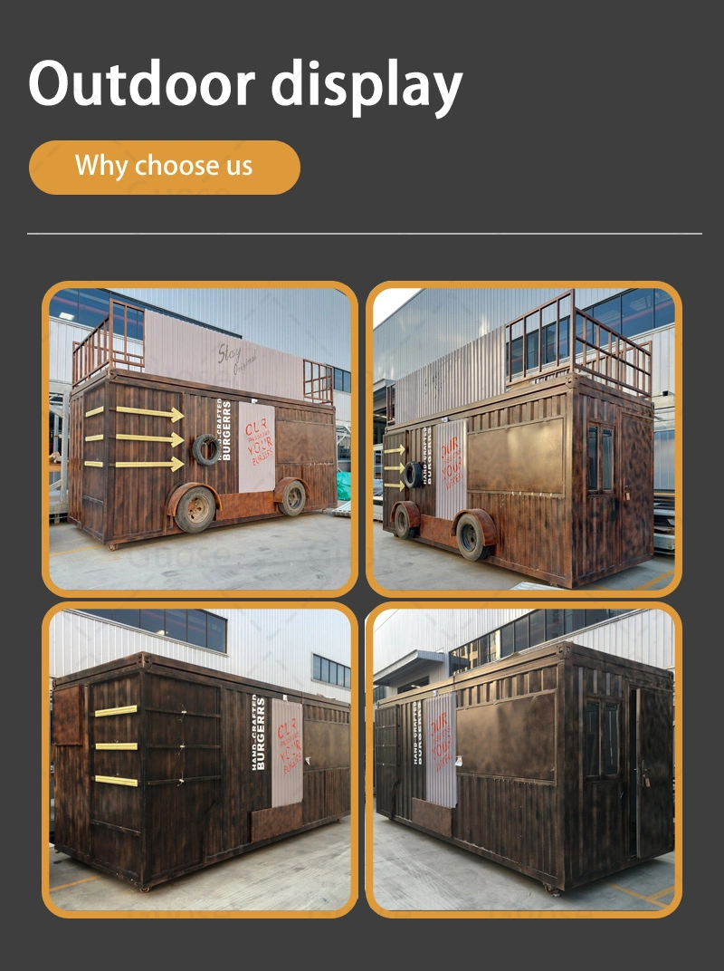 Customized 20FT 40FT Prefab Mobile Steel Structure Container Shop Kiosk Shipping Container Homes
