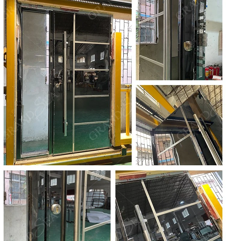 Wholesale Price Exterior Main Entrance Security Stainless Steel Front Tempered Glass Modern Pivot Doors