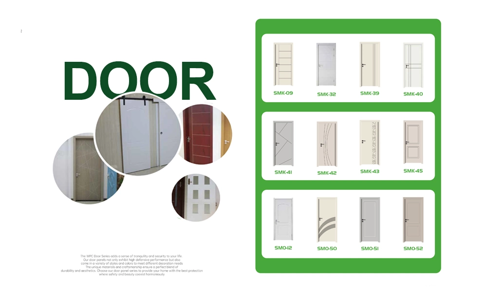 New Product Anti-Fire Multiple Color WPC Interior Door for Houses