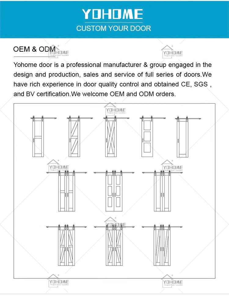 China Top Manufacturer Custom Wood Barn Door Fireproof Modern Style Barn Doors Wood Sliding Barn Door Internal Sliding Solid Wooden Barn Door