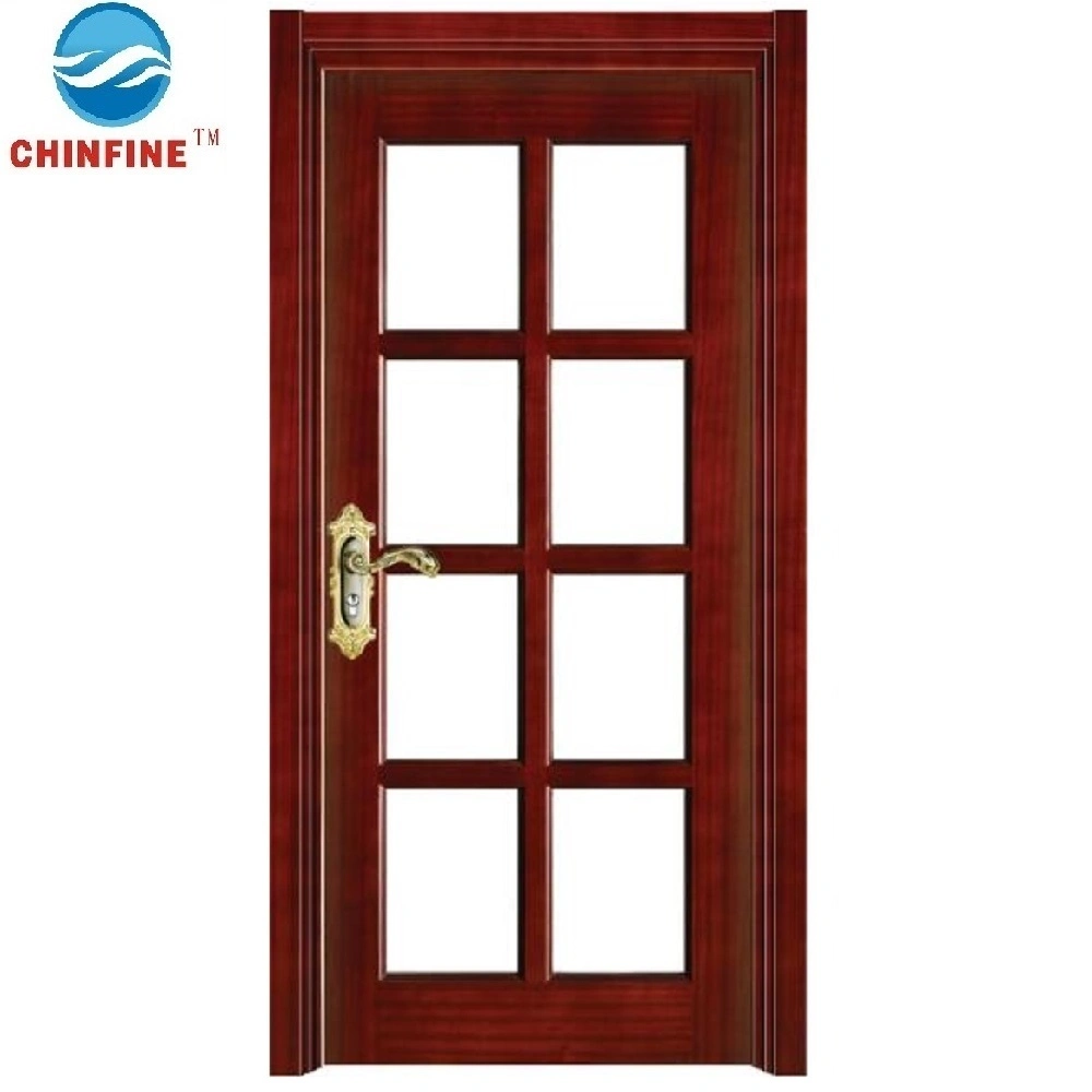 Entrance Wooden Doors with Glass (CF-P003)