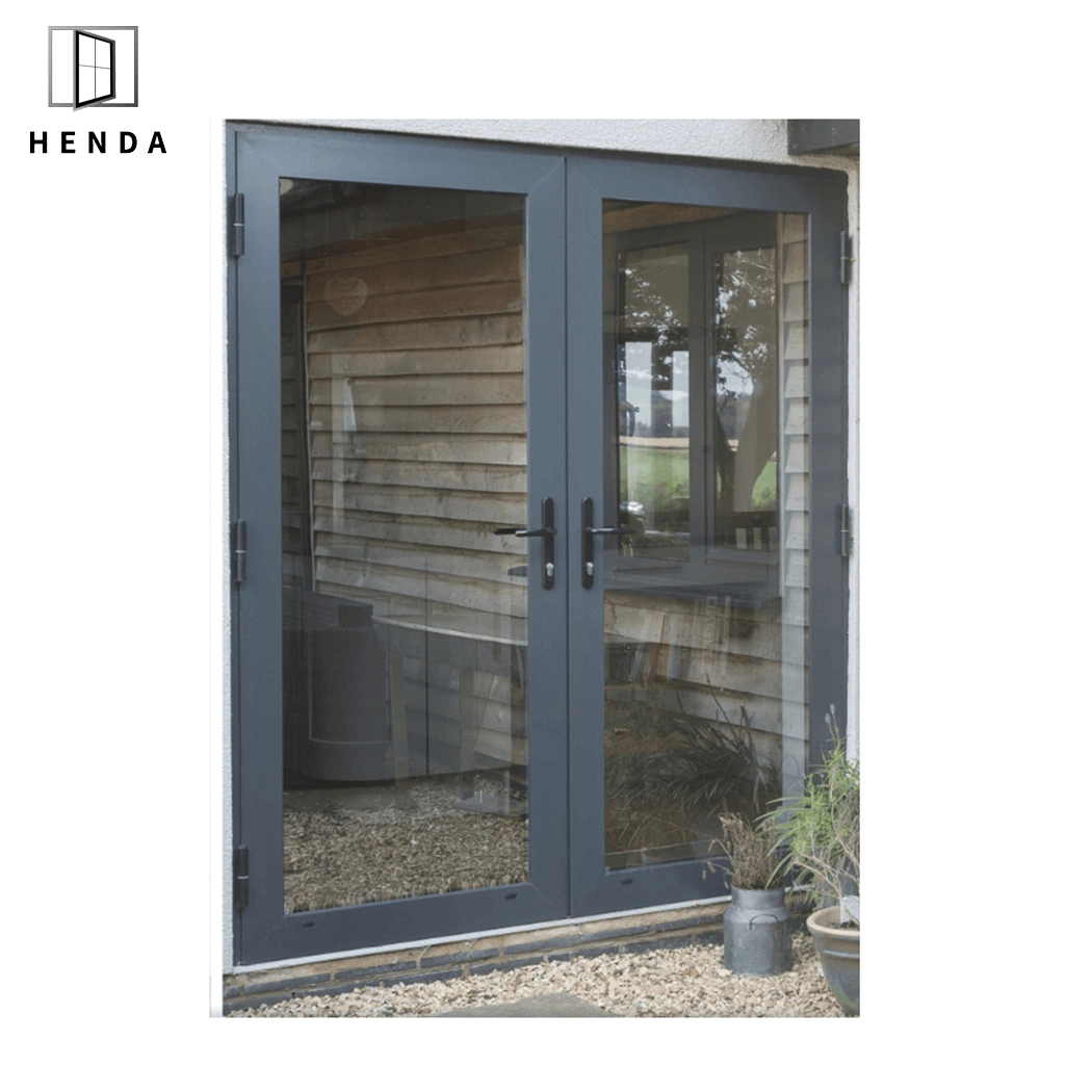 Exterior Patio Heavy Pocket French Double Glazed Inside Wall Commercial Electric Automatic Tempered Glass Aluminum Balcony Sliding French Double Door