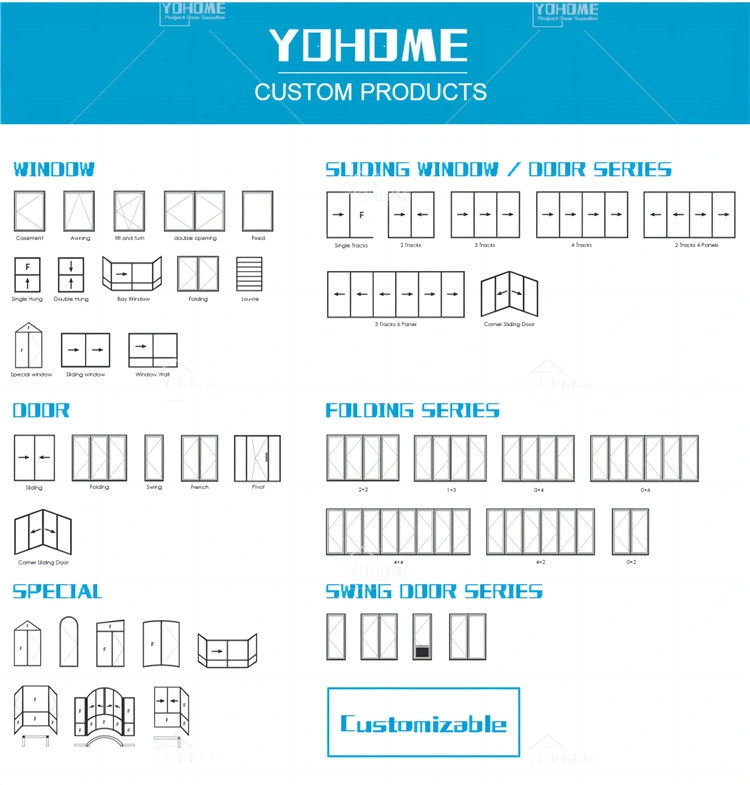 China Top Manufacturer Custom Big Sizes External Aluminium Bifold Doors Aluminum Folding Residential Doors External Aluminum Folding Door
