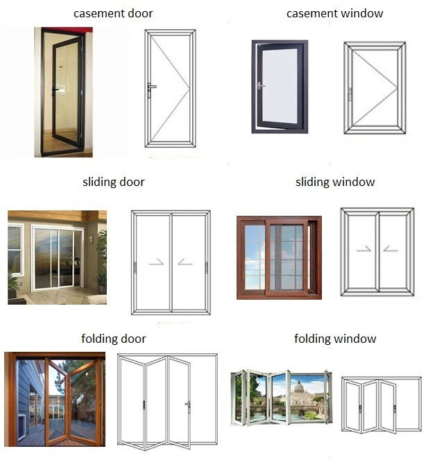 Custom Exterior Aluminum Folding Doors Glass Aluminium Bifold Door