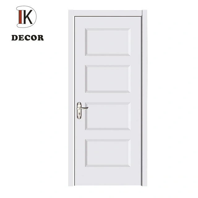 Solid White Painted Interior Doors Single Paneled Shaker Wood Door MDF Door