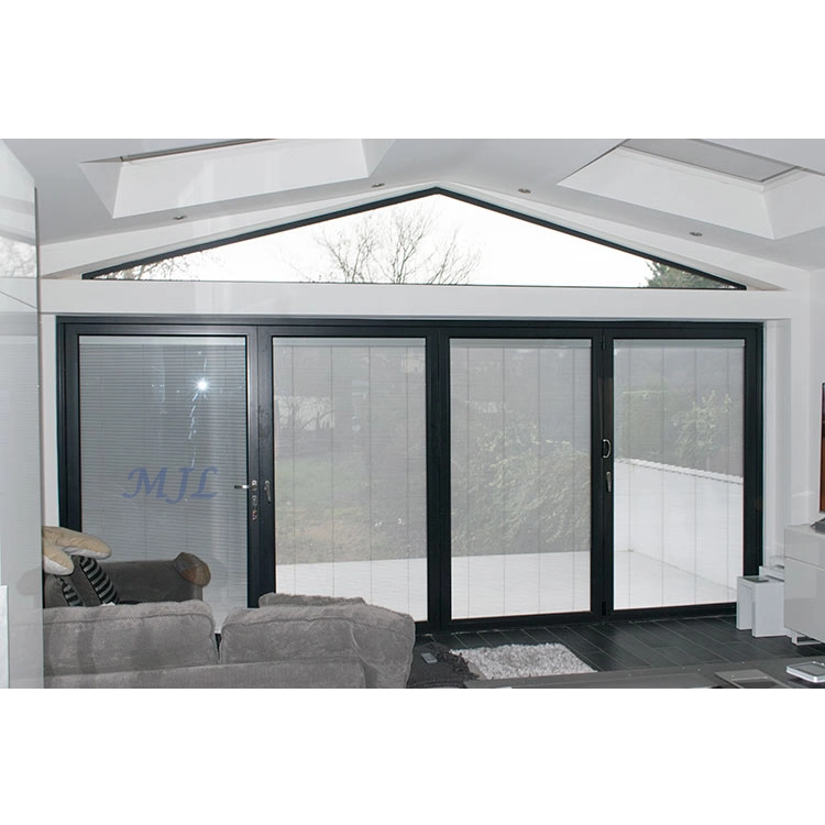 External New Design Metal Glass Bi Fold Screen Aluminum Folding Glass Door Prices