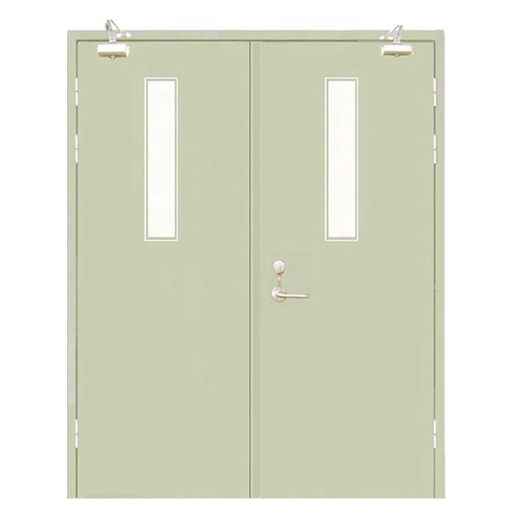 Made in China Commercial Industry Hospital Internal Fire Rated Double Leaf Steel Door