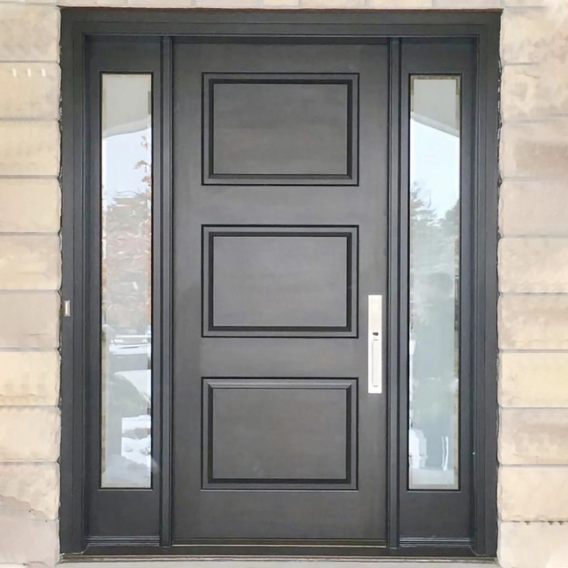 Original Factory Front Door with Sidelites Exterior Doors External Wooden Glass
