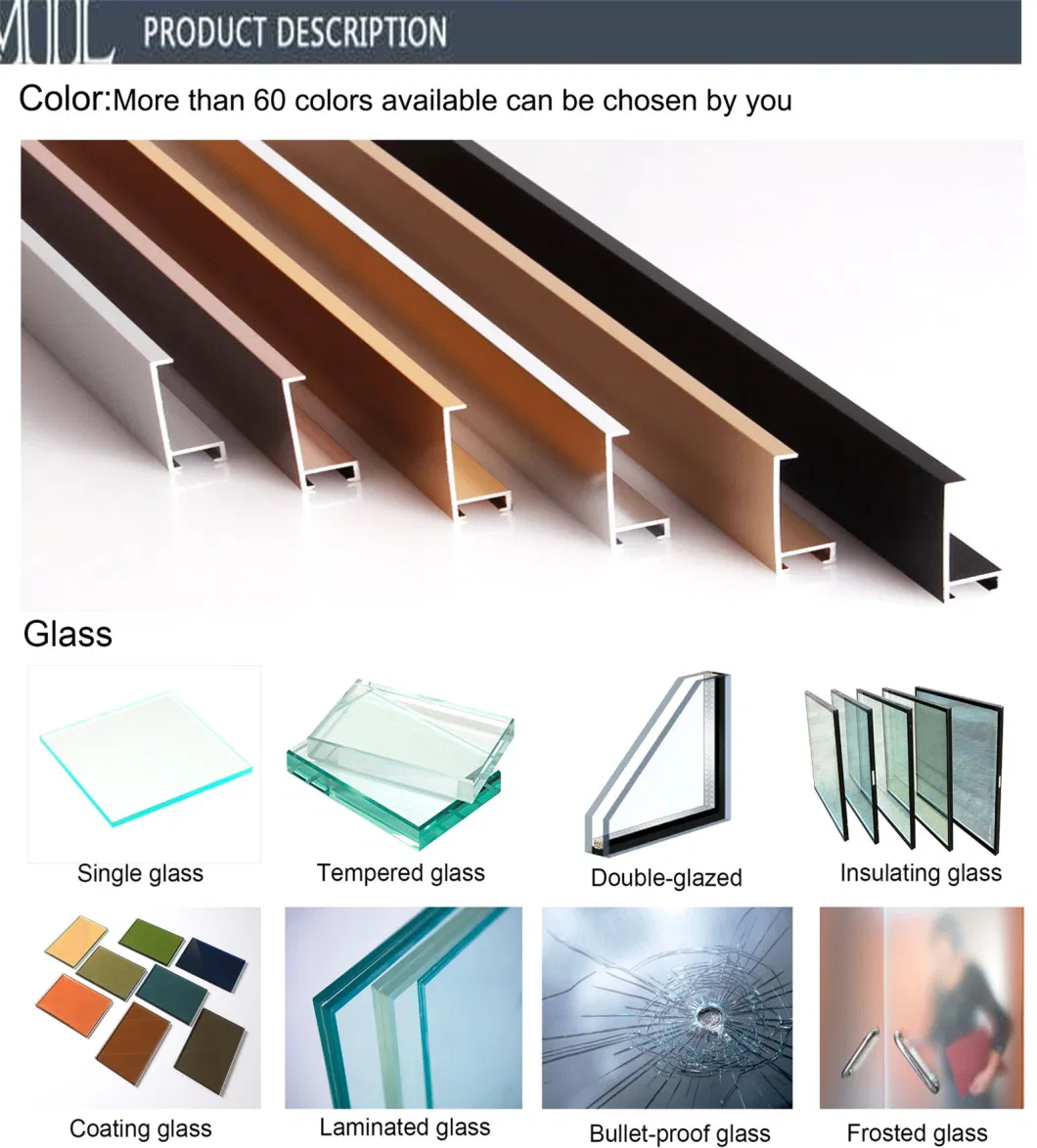Guangdong Home Doors and Windows Thermal Break Aluminum External Doors Soft Closing Patio Sliding Glass Doors