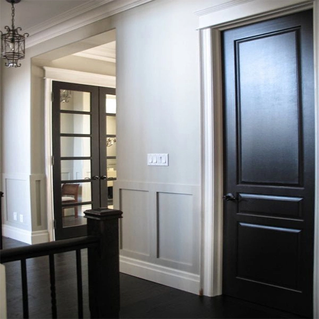 High Quality Original Factory Front Door with Sidelites Exterior Doors External Wooden Modern Glass Entry Wood Doors
