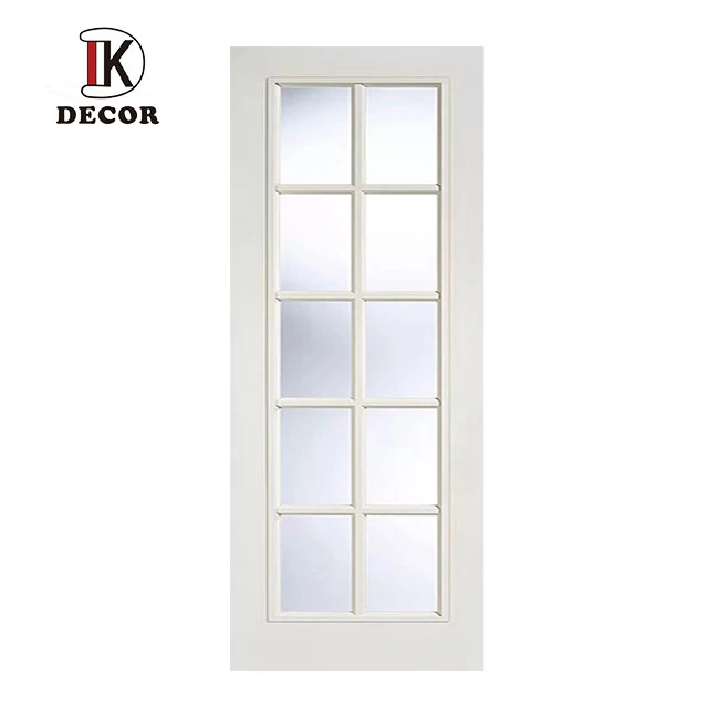 UK Interior Wooden Frame SA Glazed Design French Door with Frosted Glass