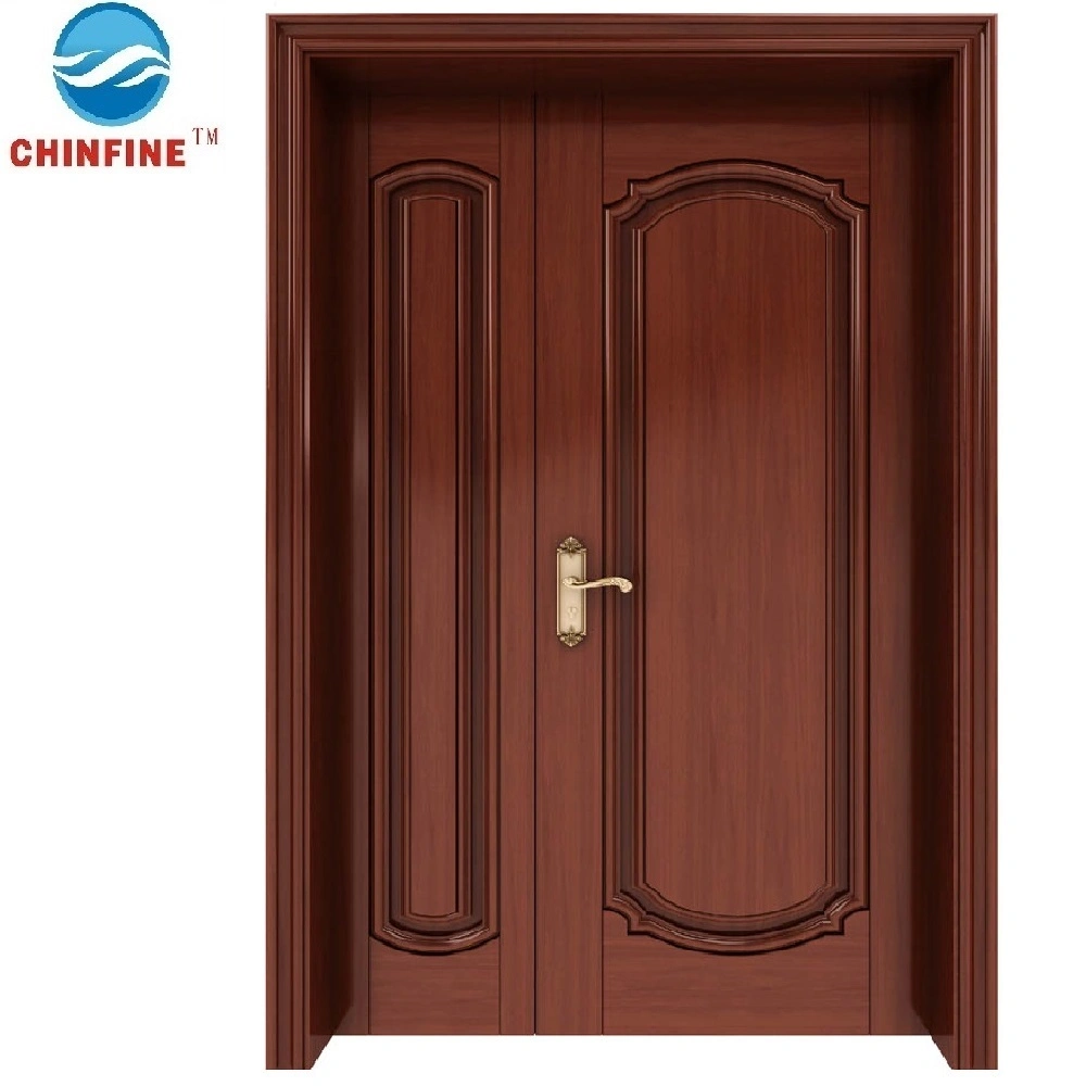 Entrance Wooden Doors with Glass (CF-P003)