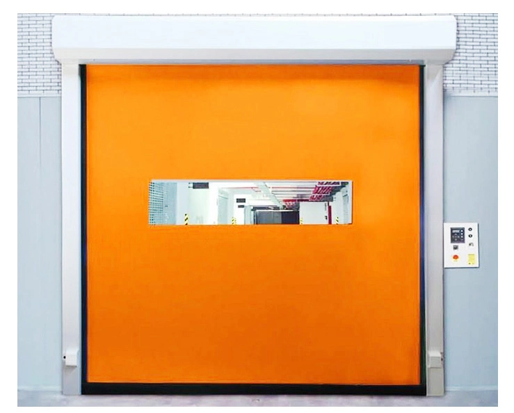 Automatic PVC Fabric Interior GMP Zipper Type Airtight Self Recovery Reset Repairing High Speed Roll up Rapid Roller Shutter Fast Acting Door for Clean Room