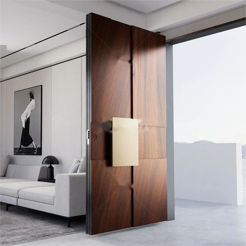 American Modern Design External Wood Door Pivot Big Solid Wood Entrance Door