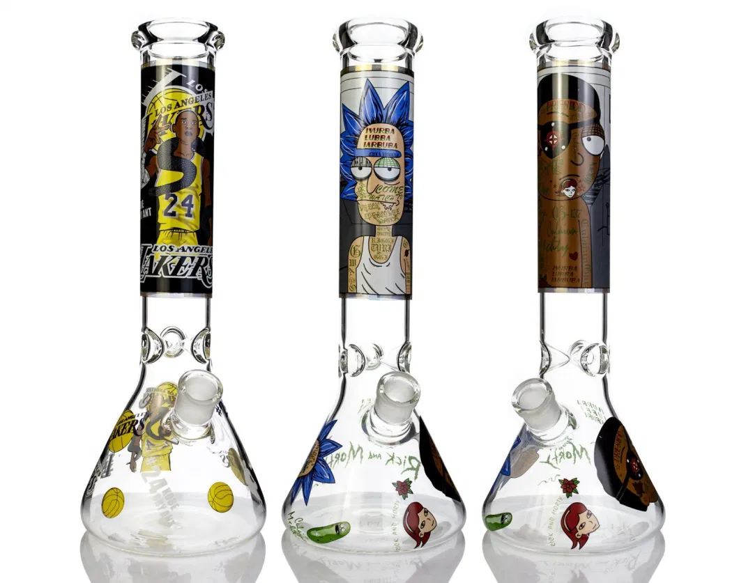 Hbking 14 Inches Simpsons Decals Beaker Base Hookah Glass Smoking Water Pipe New Designs