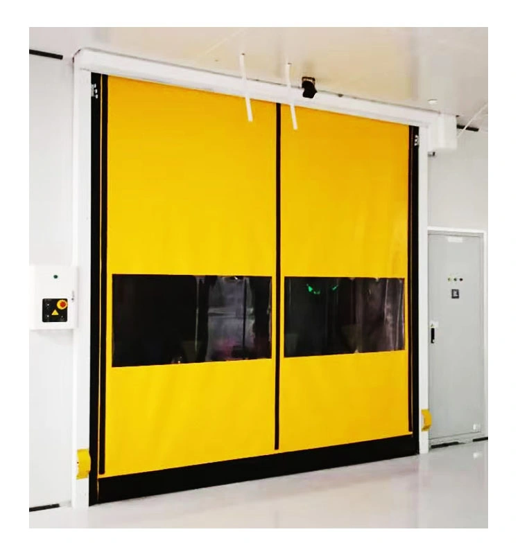 Automatic PVC Fabric Interior GMP Zipper Type Airtight Self Recovery Reset Repairing High Speed Roll up Rapid Roller Shutter Fast Acting Door for Clean Room