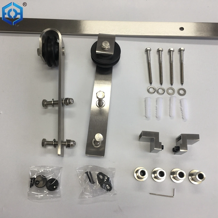 Stainless Steel Strap Sliding Barn Door Track and Hardware Kit