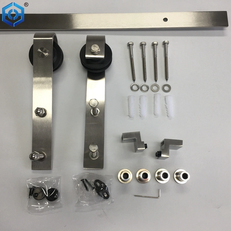 Stainless Steel Strap Sliding Barn Door Track and Hardware Kit