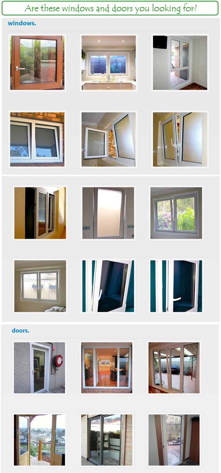 Factory Price Exterior Folding Glass Sliding Doors with Woodgrain Looking