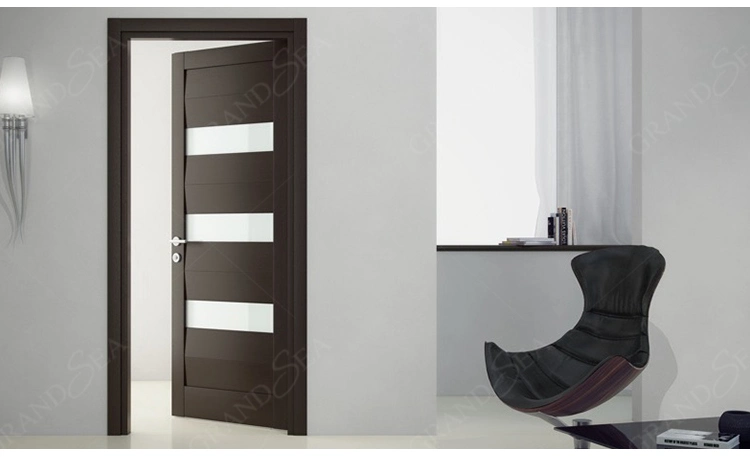 European Style Front Door Pivot Modern Solid Wood with Side Light Pivot Door for Villa