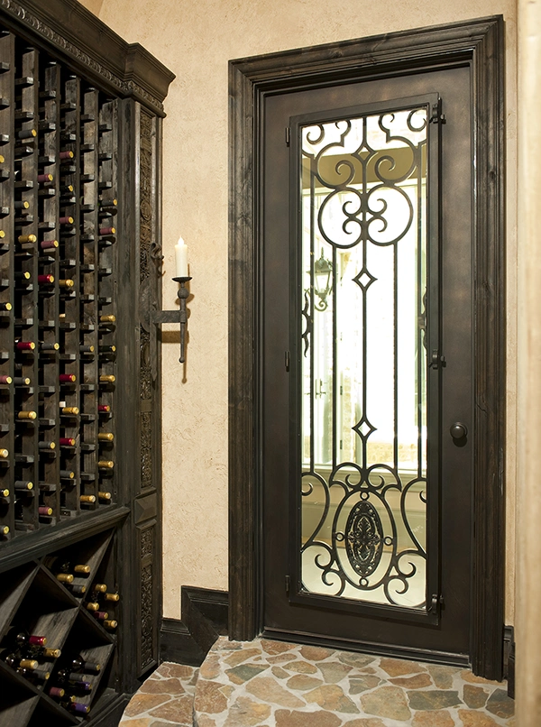 Pre-Hung Heavy Duty Luxury Grilled Pattern Villa External Door Wrought Iron Door