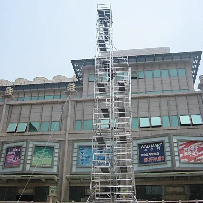 Dragonstage Aluminum Mobile Scaffold Tower with Stair Ladder for Interior Decoration