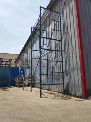  Q235 Galvanized Painted H Frame Ladder Walk Through Scaffolding Andamio for Construction