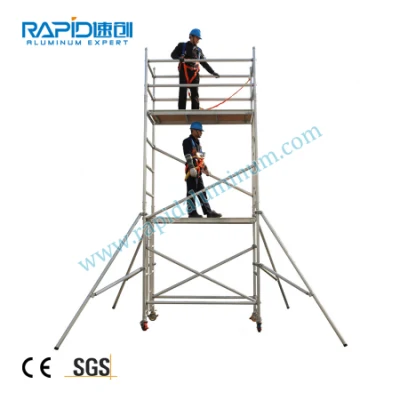 Aluminum Alloy Scaffolding Tower with Internal Ladder and Casters Scaffolding Building Material