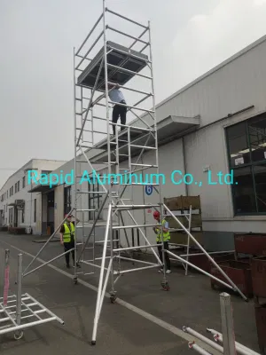 Aluminum Alloy Scaffolding Tower with Internal Ladder and Casters Scaffolding Building Material