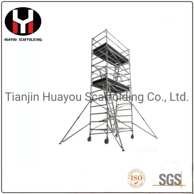 Aluminum Step -Stair Scaffolding Single Width Climb Ladder Scaffolding for Construction