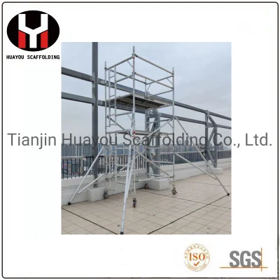 Aluminum Step -Stair Scaffolding Single Width Climb Ladder Scaffolding for Construction