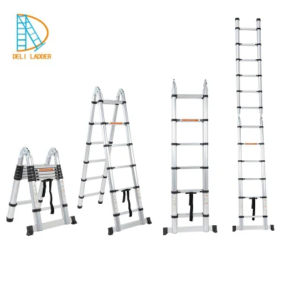 2023 New Design Extension Aluminium Folding Soft Close Telescopic Ladder