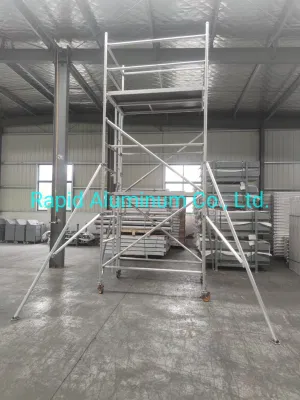 Aluminum Alloy Scaffolding Tower with Internal Ladder and Casters Scaffolding Building Material