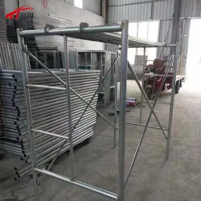 Easy Installation Construction H Frame Pipe Scaffolding with 2 Climbing Ladders