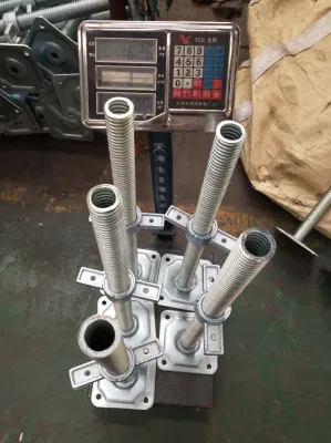 J-Head Screw Jack Base Scaffold Steel Adjustable Jack Base Screw Jack with Swivel Base Plate