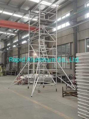 Aluminum Alloy Scaffolding Tower with Internal Ladder and Casters Scaffolding Building Material