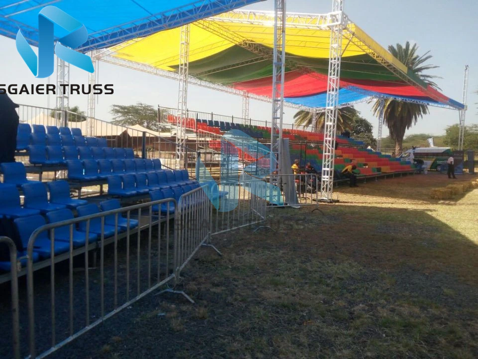 Steel Structure Stadium Grandstand Demountable Temporary Bleachers Outdoor Soccer Temporary Grandstand Steel Scaffolding Tribune