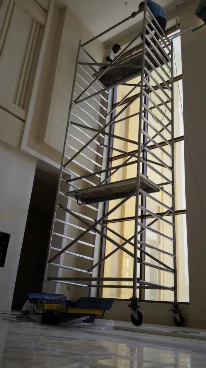 Aluminum Alloy Construction Scaffold Mobile High Building Scaffolding Tower