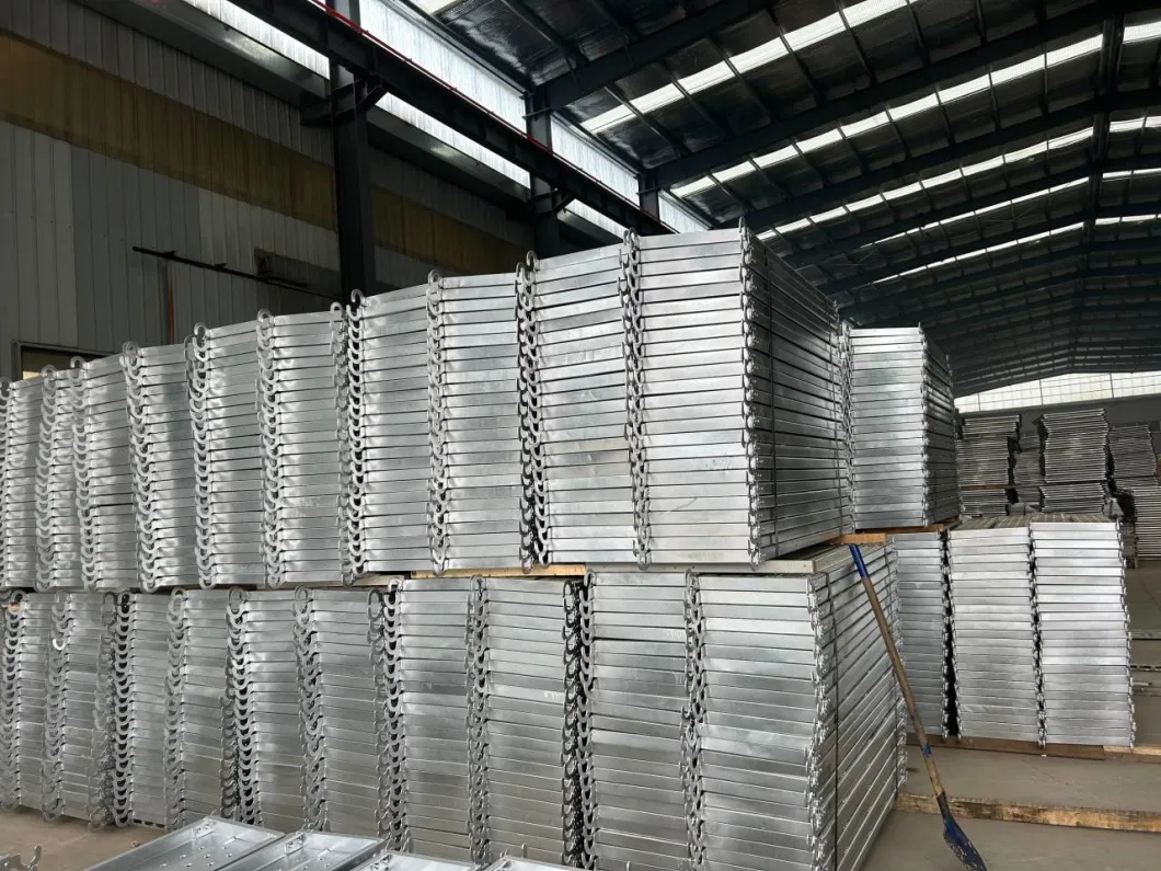 Q235 Galvanized Steel Catwalks Platform with Hooks Scaffolding Metal Plank