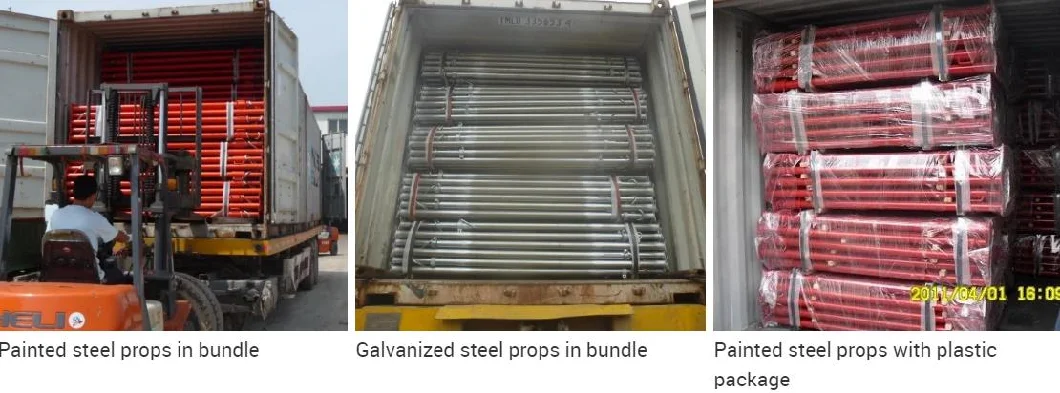 Metal Steel Prop Galvanized Scaffolding Heavy Duty Adjustable Steel Props /Steel Pole Support Steel Tube