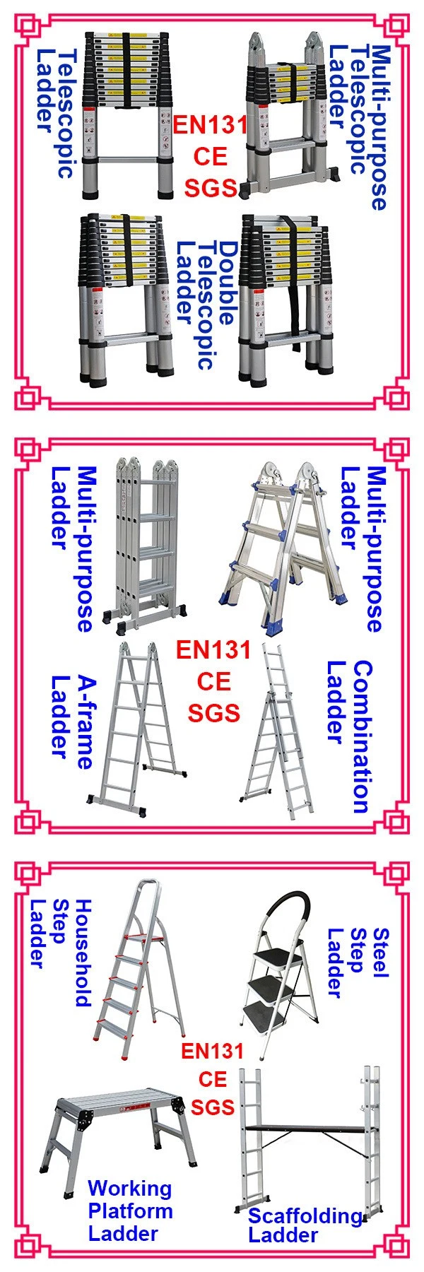 Telescopic Scaffolding Tower /Scaffolding Platform Ladder/Scaffold Ladder for Sale