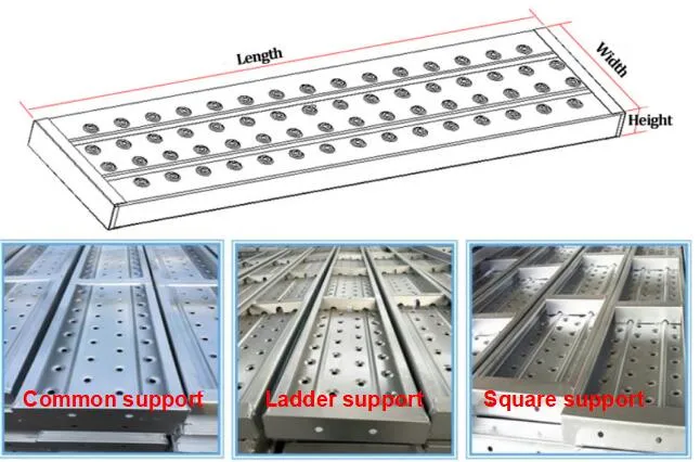 Scaffolding Walkway Plank 4m Scaffold Steel Plank Metal Deck